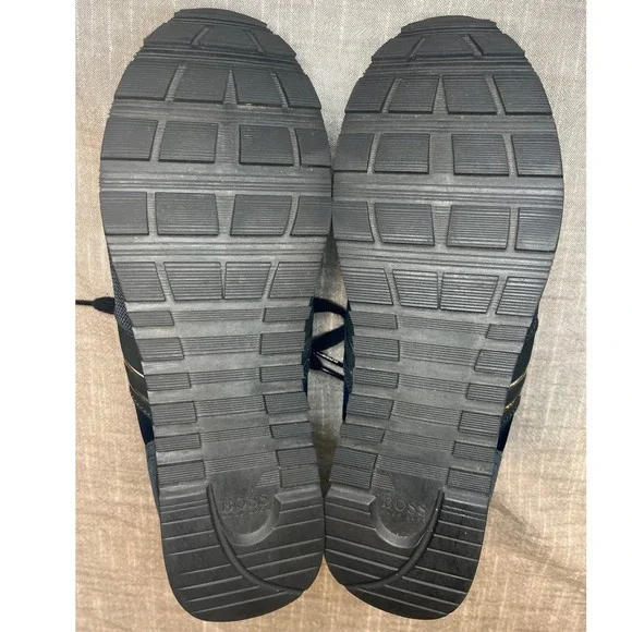 Hugo Boss Parkour Navy Blue Suede Mesh Sneakers Mens 43 50433661 - Picture 8 of 12